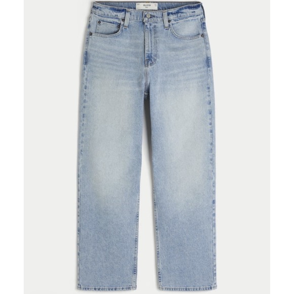 Hollister Denim - Hollister Baggy Wide-Leg Medium Wash Baggy Denim Jeans  W30 L32